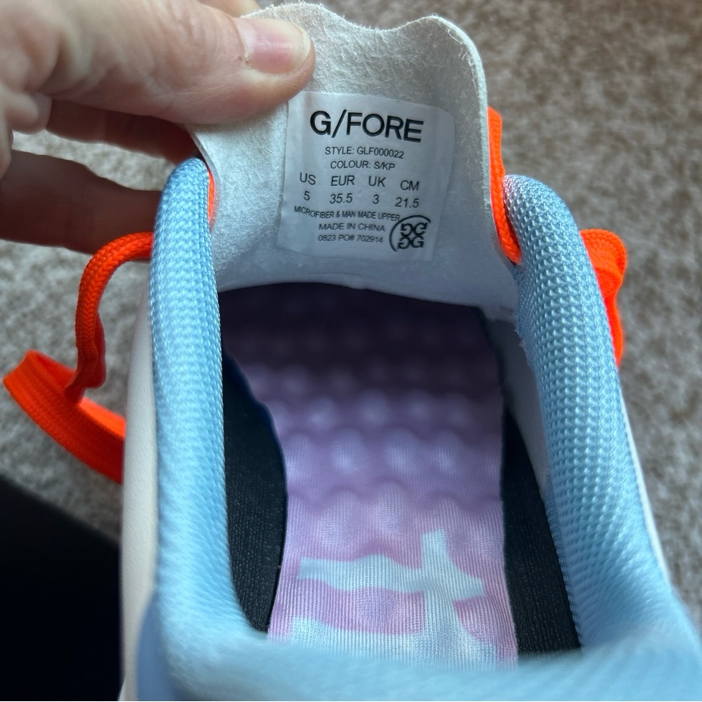 G/Fore G.112 Kiltie Golf Shoes Women’s Sz 5 in Snow/Knockout Pink - Picture 9 of 15